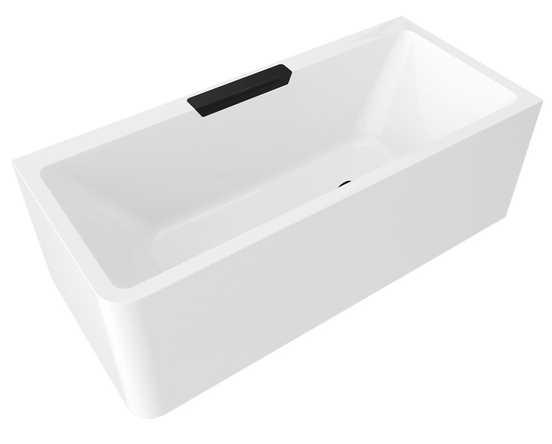 Polysan CASCATA R MONOLITH obdĺžniková vaňa 180x80x60cm, kaskáda čierna 73836MR.102