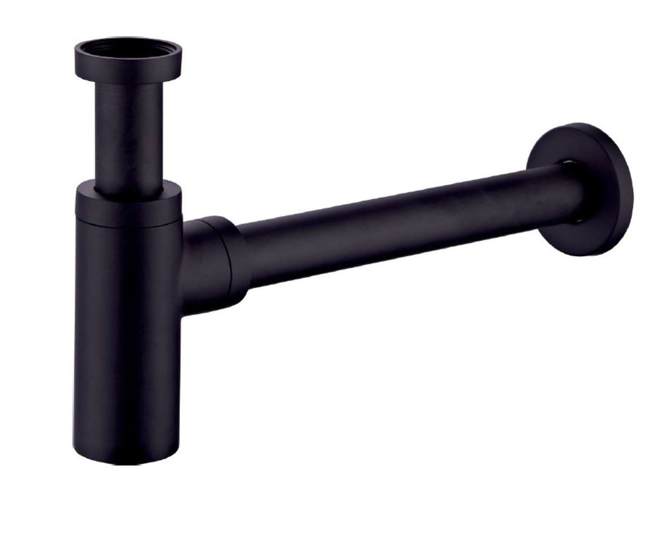 kielle Sifóny Umývadlový sifón, priemer 32 mm, okrúhly, kov, matná čierna 30901044