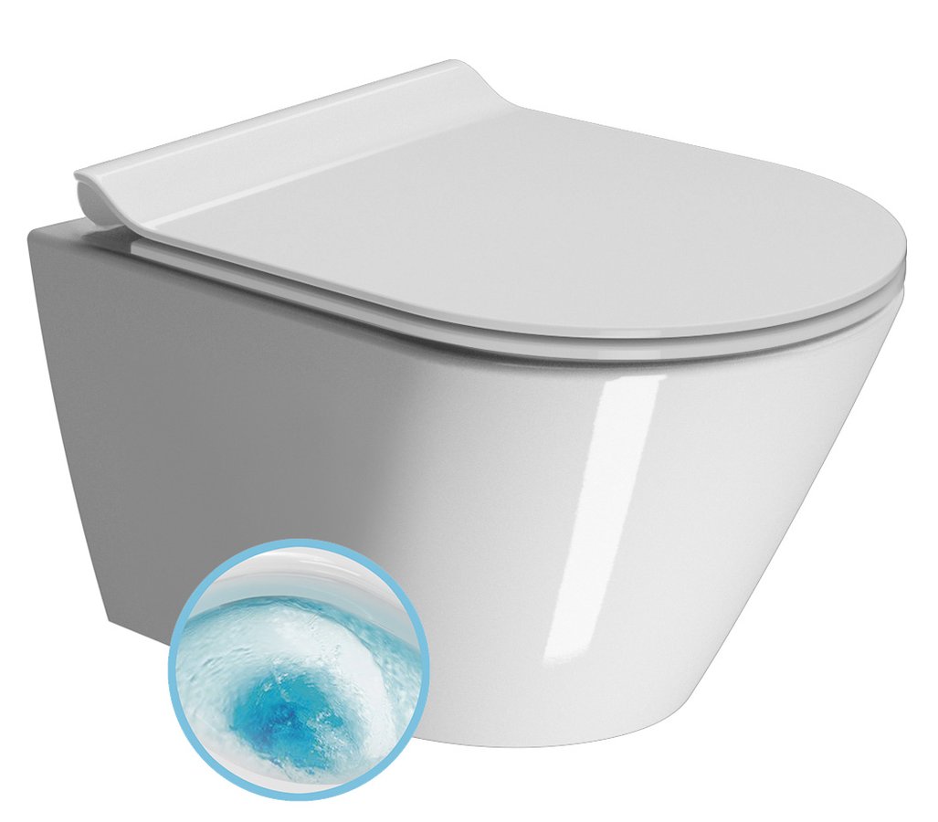 GSI KUBE X závesná WC misa, GeniusFlush, 36x50cm, biela ExtraGlaze 941211