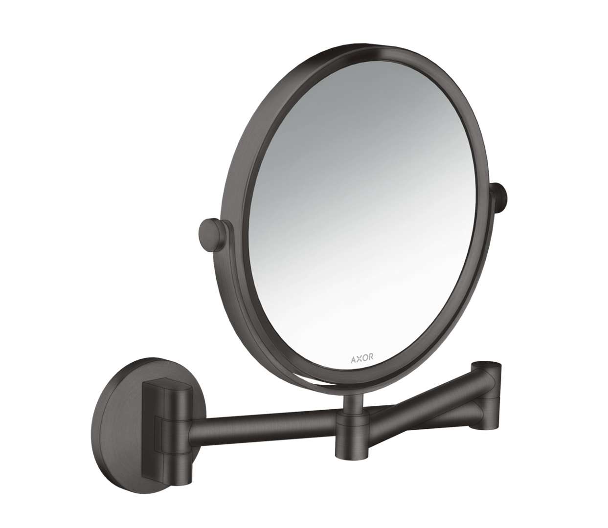 Axor Universal Circular Kozmetické nástenné zrkadlo, kefovaný čierny chróm 42849340-AX