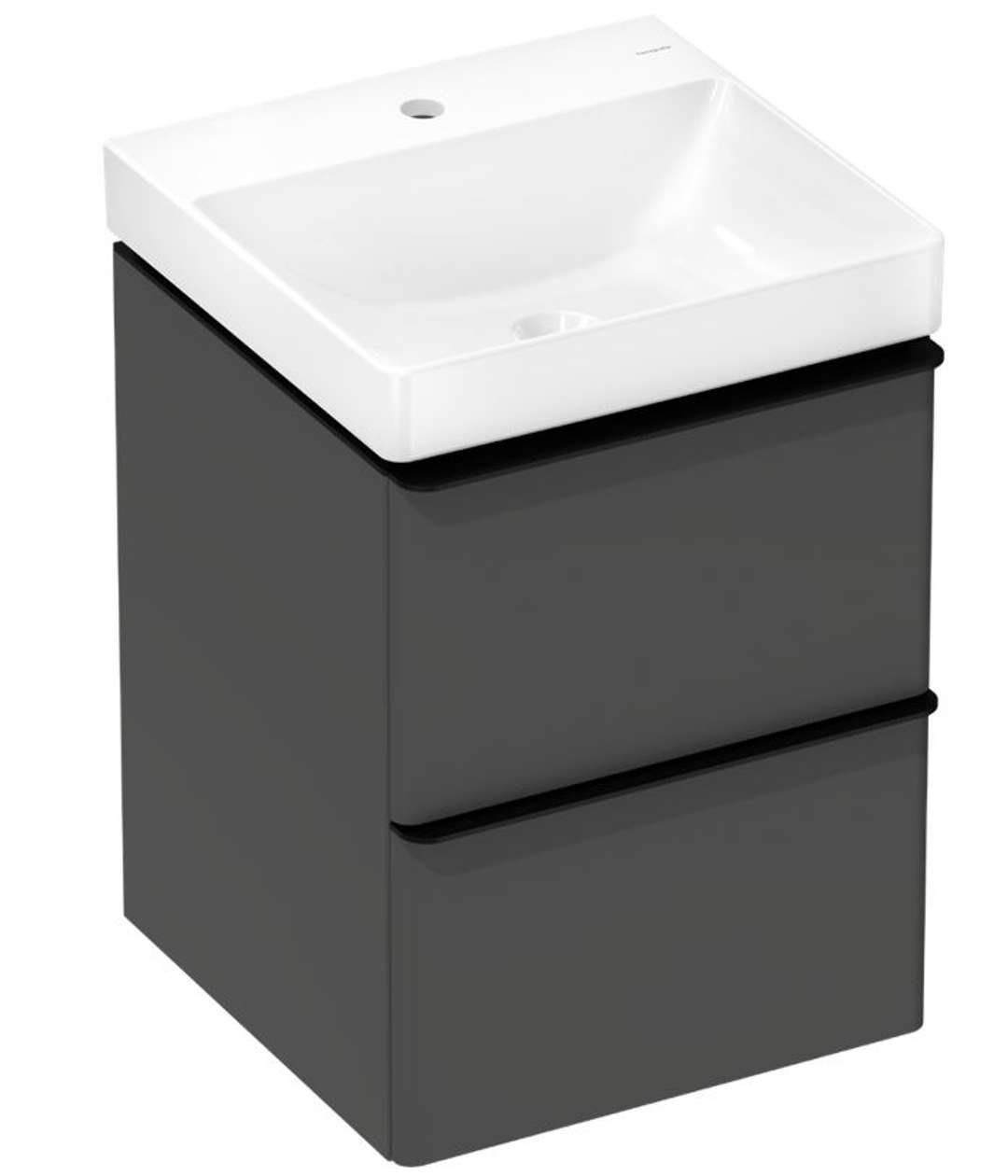 Hansgrohe Xelu Q Skrinka s umývadlom, 63x48x50 cm, 2 zásuvky, matná sivá/matná čierna 54369670-HG