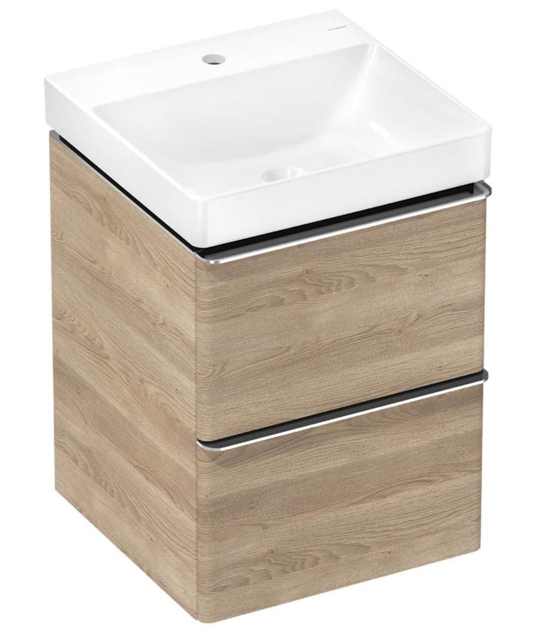 Hansgrohe Xelu Q Skrinka s umývadlom, 63x48x50 cm, 2 zásuvky, prírodný dub/chróm 54370000-HG