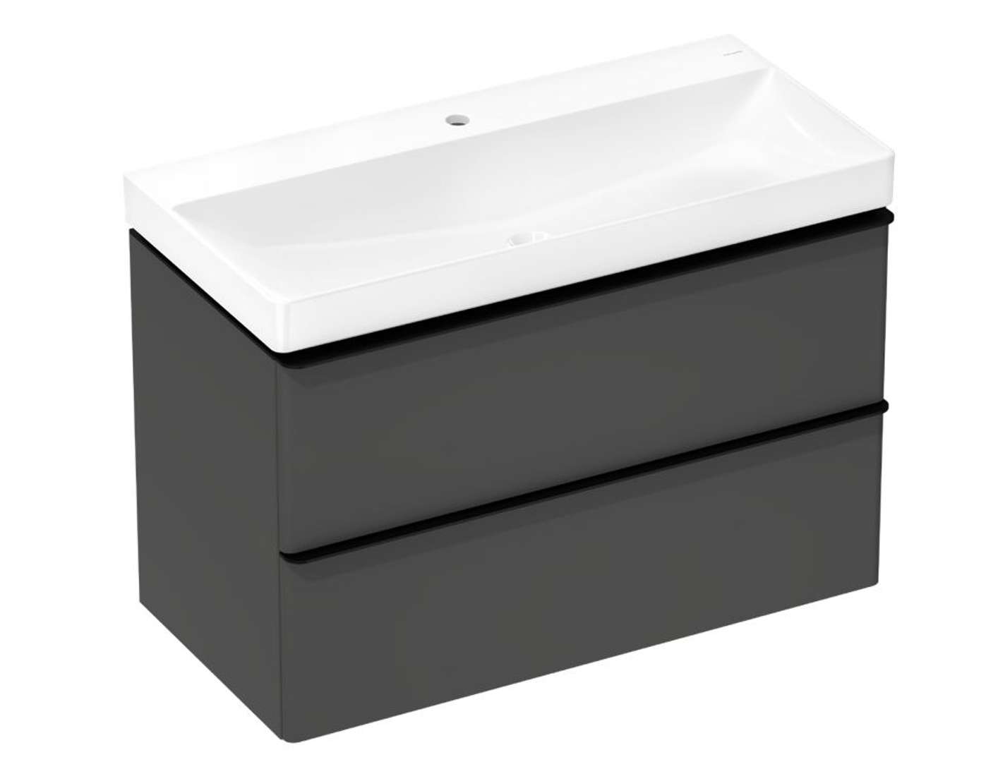 Hansgrohe Xelu Q Skrinka s umývadlom, 63x98x50 cm, 2 zásuvky, matná sivá/matná čierna 54384670-HG