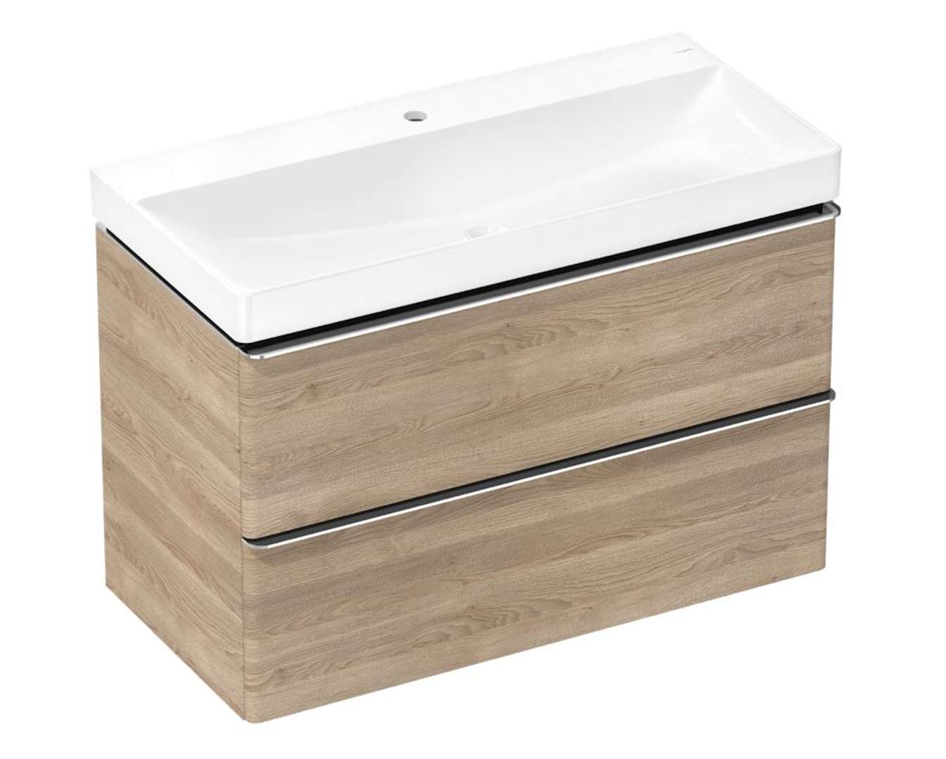 Hansgrohe Xelu Q Skrinka s umývadlom, 63x98x50 cm, 2 zásuvky, prírodný dub/chróm 54385000-HG