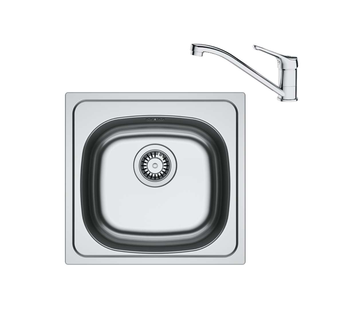 Franke  Kuchynský set N92, nerezový drez SKN 610-37/44 a batéria FB 250.031, chróm 101.0731.200