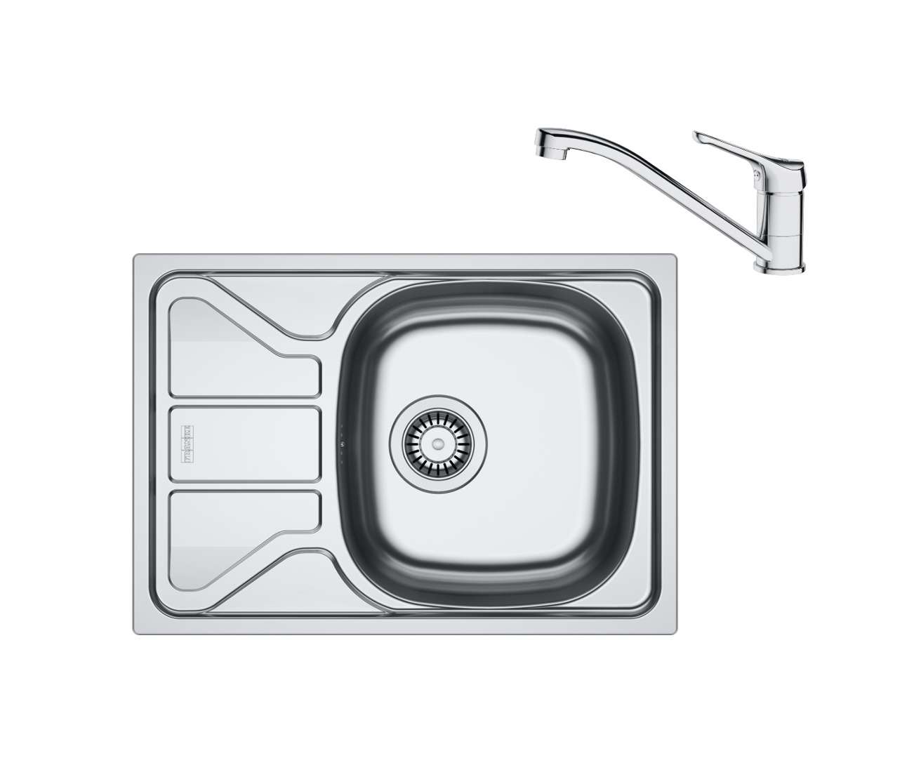 Franke  Kuchynský set N94, nerezový drez FLN 611-62/44 a batéria FB 250.031, chróm 101.0731.372