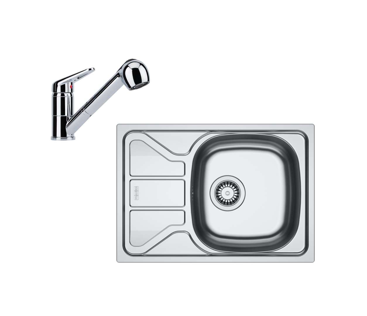 Franke  Kuchynský set N95, nerezový drez FLN 611-62/44 a batéria FC 9547.031, chróm 101.0731.373