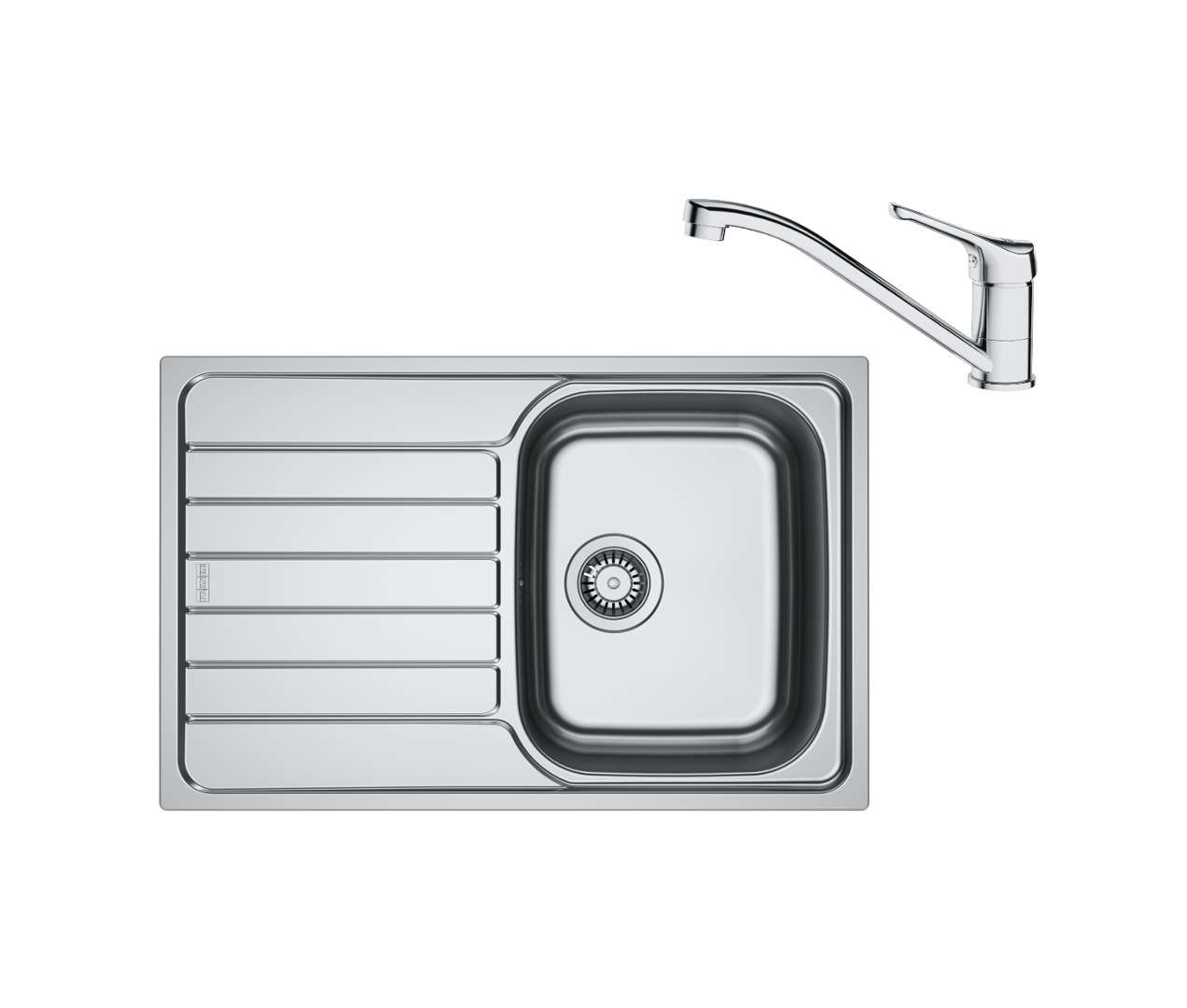 Franke  Kuchynský set N104, nerezový drez SKN 611-78 a batéria FB 250.031, chróm 101.0731.385
