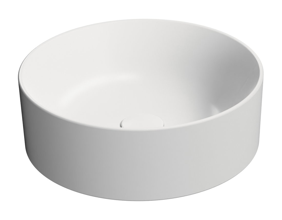 GSI KUBE X COLOR KUBE X keramické umývadlo na dosku, priemer 40 cm, biela matná 942609