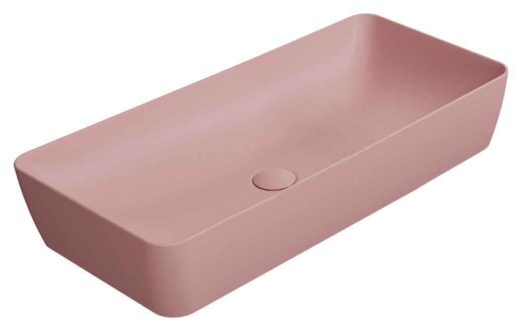GSI NUBES COLOR NUBES keramické umývadlo na dosku 80x40cm, blush mat 904024