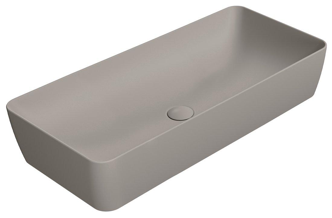 GSI NUBES COLOR NUBES keramické umývadlo na dosku 80x40cm, tortora mat 904005