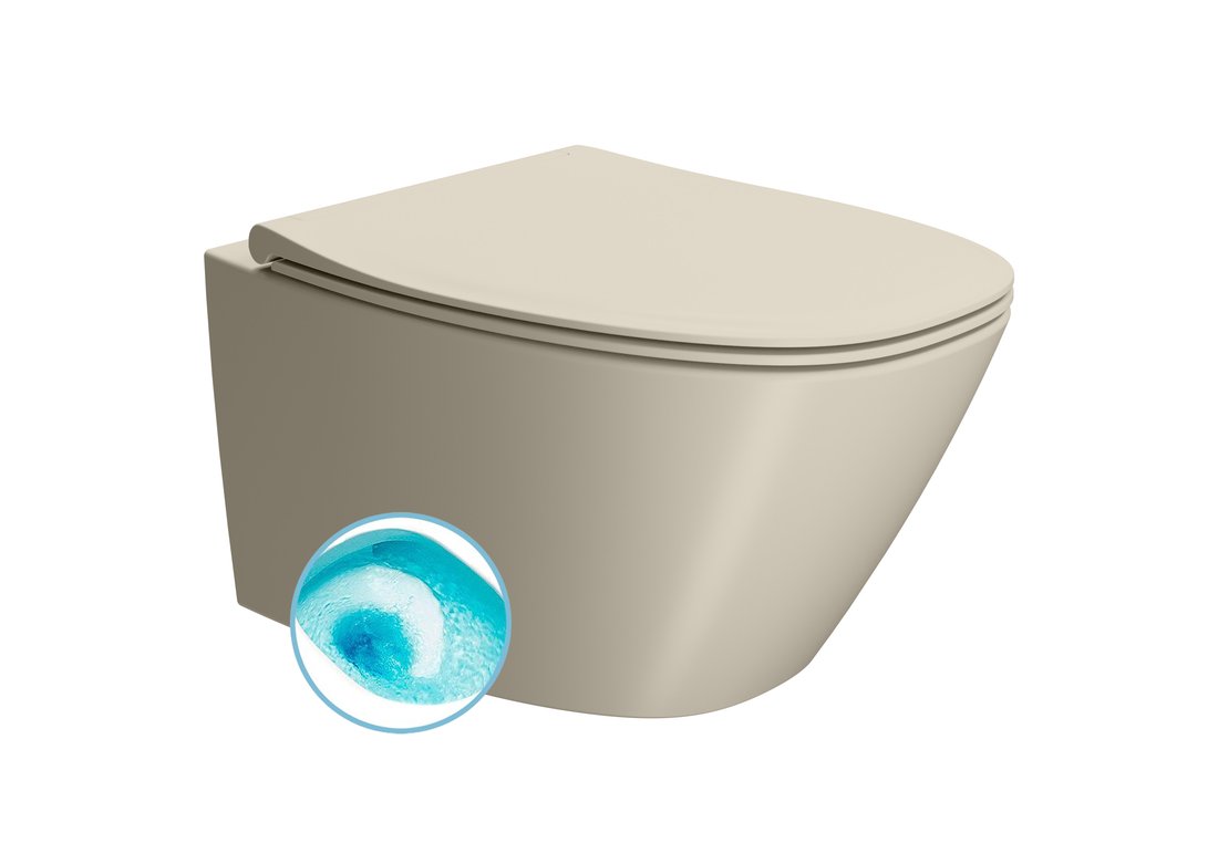 GSI MODO závesná WC misa, Swirlflush, 37x54cm, creta dual-mat 841508