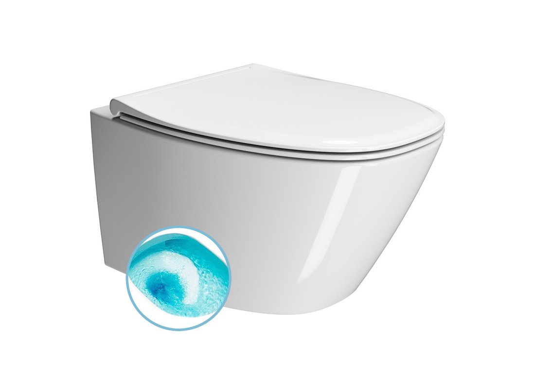 GSI MODO závesná WC misa, Swirlflush, 37x54cm, biela ExtraGlaze 841511