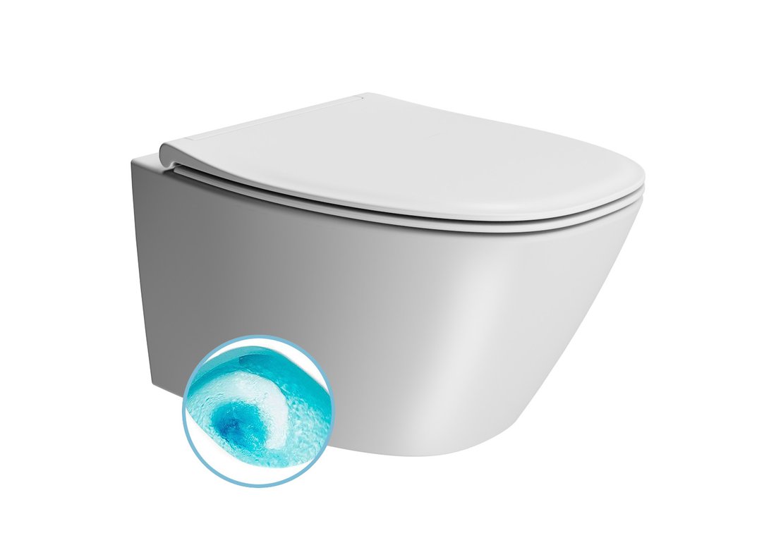 GSI MODO závesná WC misa, Swirlflush, 37x54cm, biela dual-mat 841509