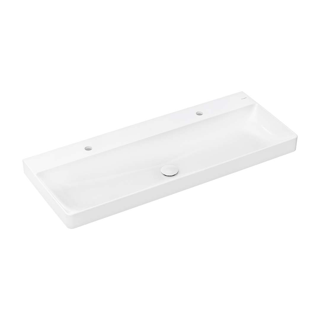 Hansgrohe Xelu Q Dvojumývadlo 120x48 cm, bez prepadu, 2 otvory na batériu, SmartClean, biela 61042450-HG