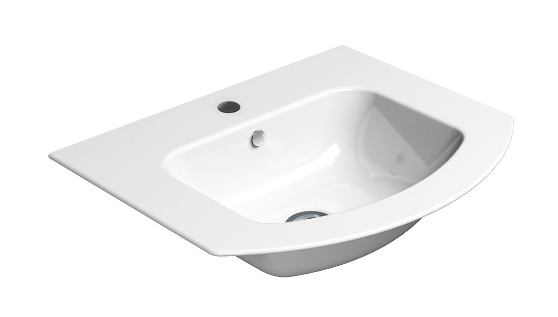 GSI PURA keramické umývadlo Slim oblé 52x44cm, biela ExtraGlaze 8830111