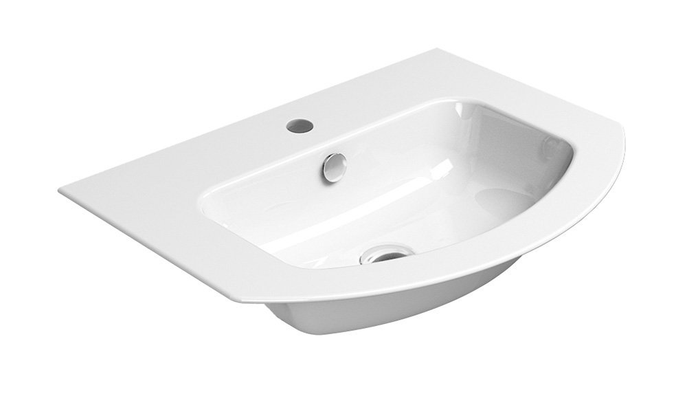 GSI PURA keramické umývadlo Slim oblé 62x48cm, brúsená spodná hrana, biela ExtraGlaze 88279111