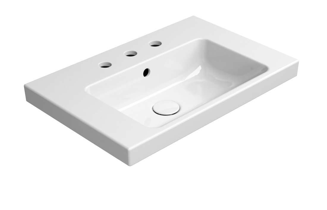 GSI NORM keramické umývadlo 60x40cm, 3 otvory, biela ExtraGlaze 8636311