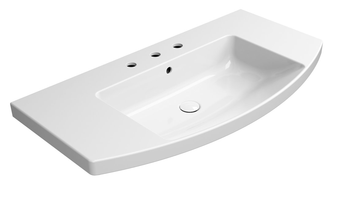 GSI NORM keramické umývadlo oblé 100x52cm, 3 otvory, biela ExtraGlaze 8643311