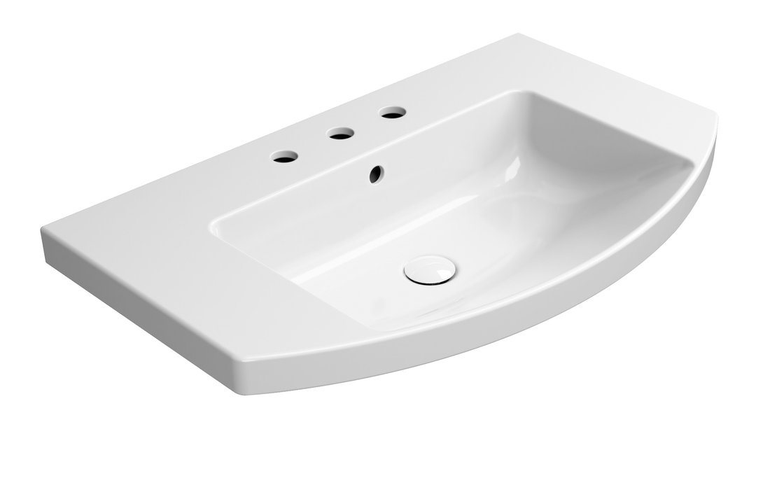 GSI NORM keramické umývadlo oblé 80x50cm, 3 otvory, biela ExtraGlaze 8644311