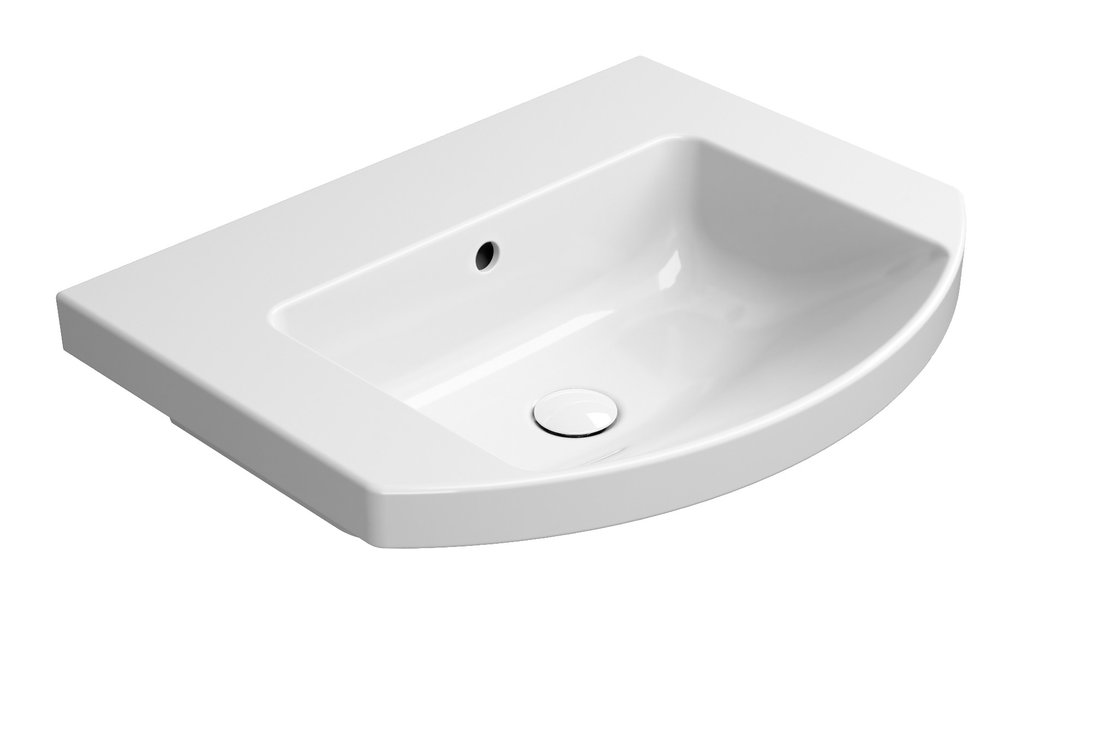 GSI NORM keramické umývadlo oblé 60x49cm, bez otvoru, biela ExtraGlaze 8645011