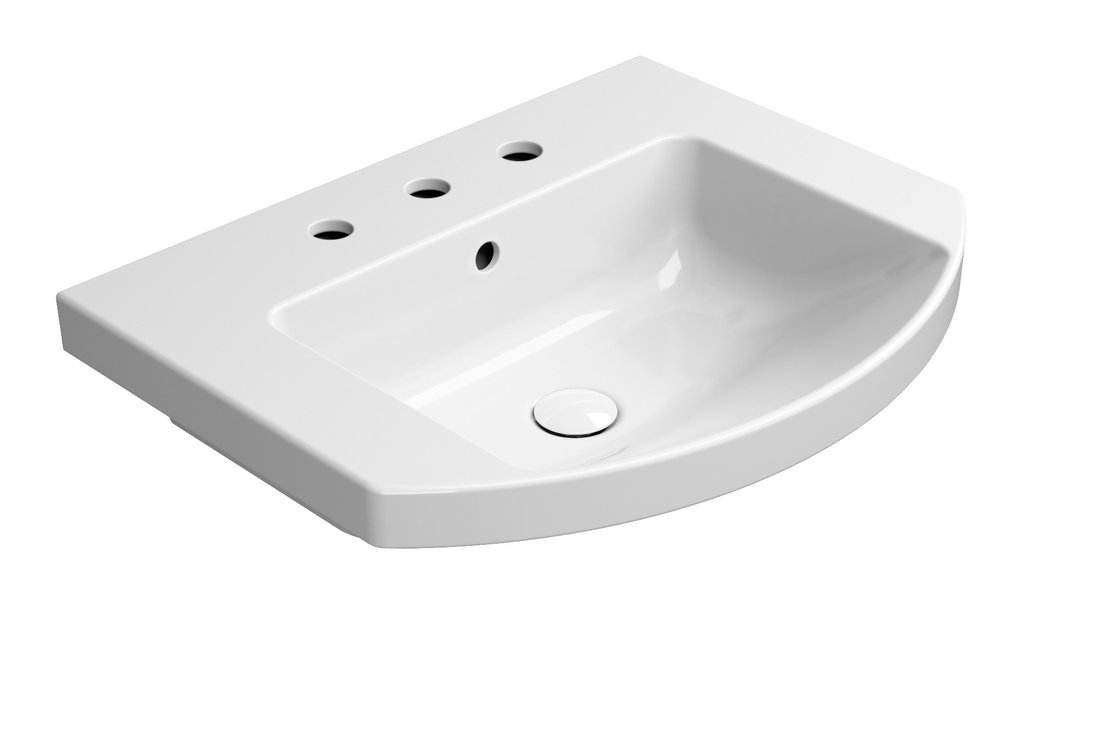 GSI NORM keramické umývadlo oblé 60x49cm, 3 otvory, biela ExtraGlaze 8645311