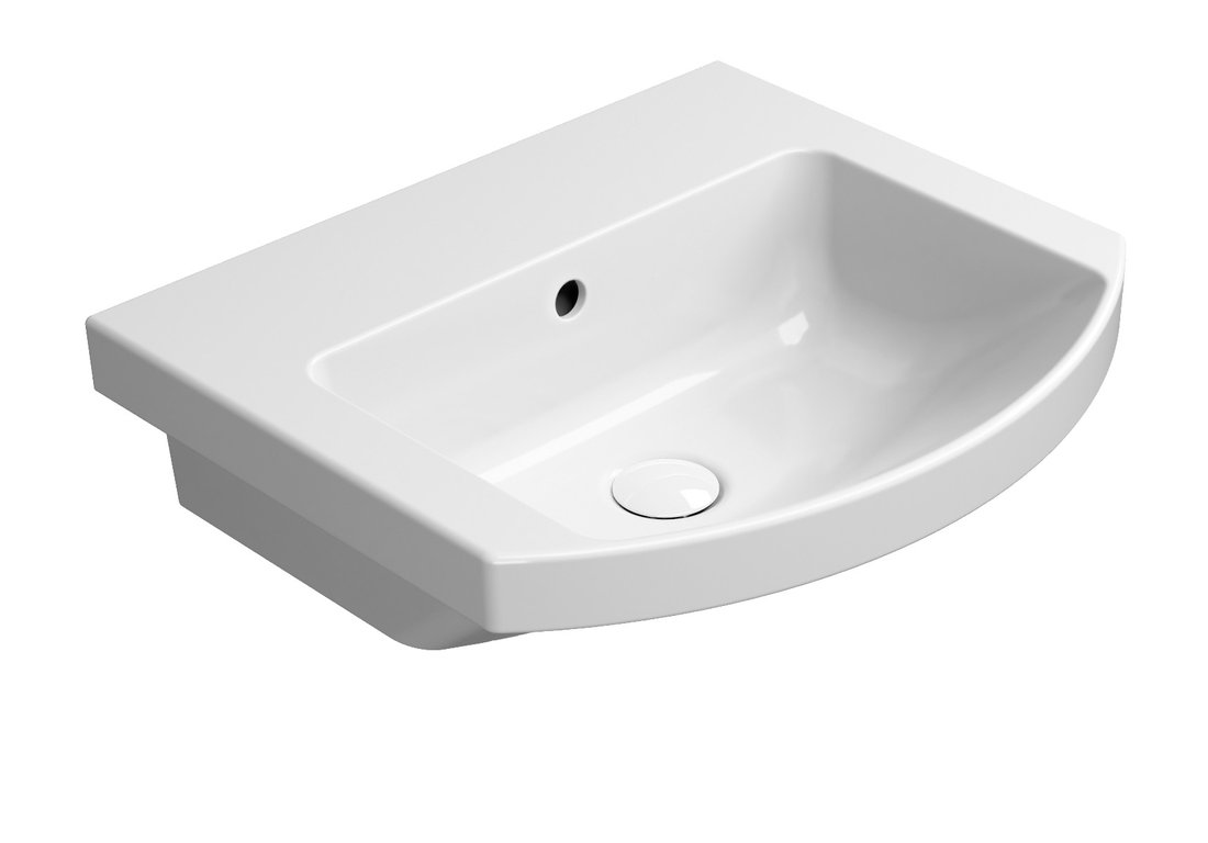GSI NORM keramické umývadlo oblé 51x45cm, bez otvoru, biela ExtraGlaze 8646011