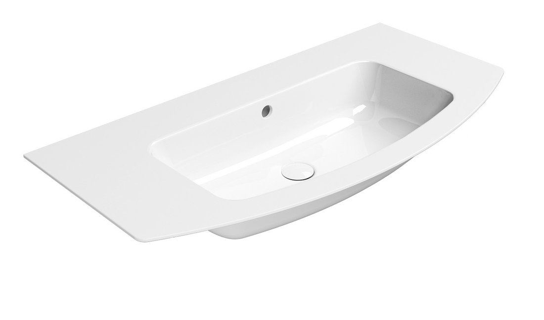 GSI PURA keramické umývadlo Slim oblé 102x52cm, bez otvoru, biela ExtraGlaze 8825011