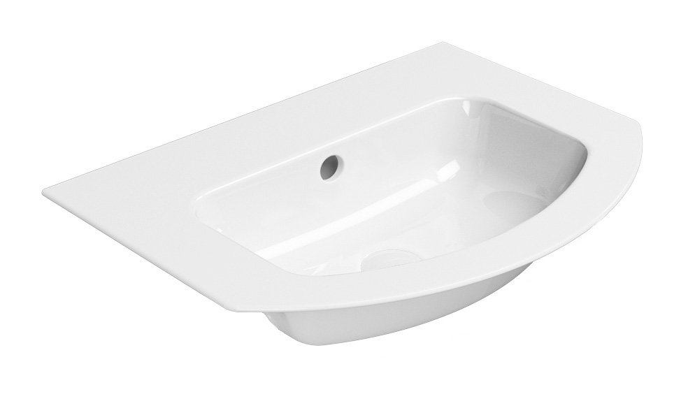 GSI PURA keramické umývadlo Slim oblé 62x48cm, bez otvoru, biela ExtraGlaze 8827011