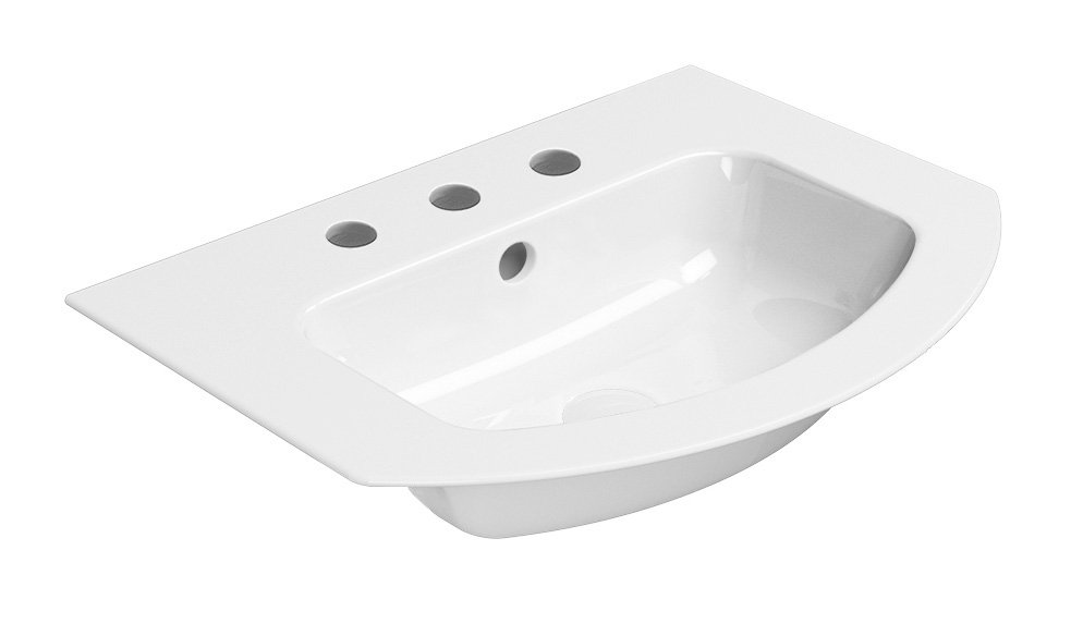 GSI PURA keramické umývadlo Slim oblé 62x48cm, 3 otvory, biela ExtraGlaze 8827311