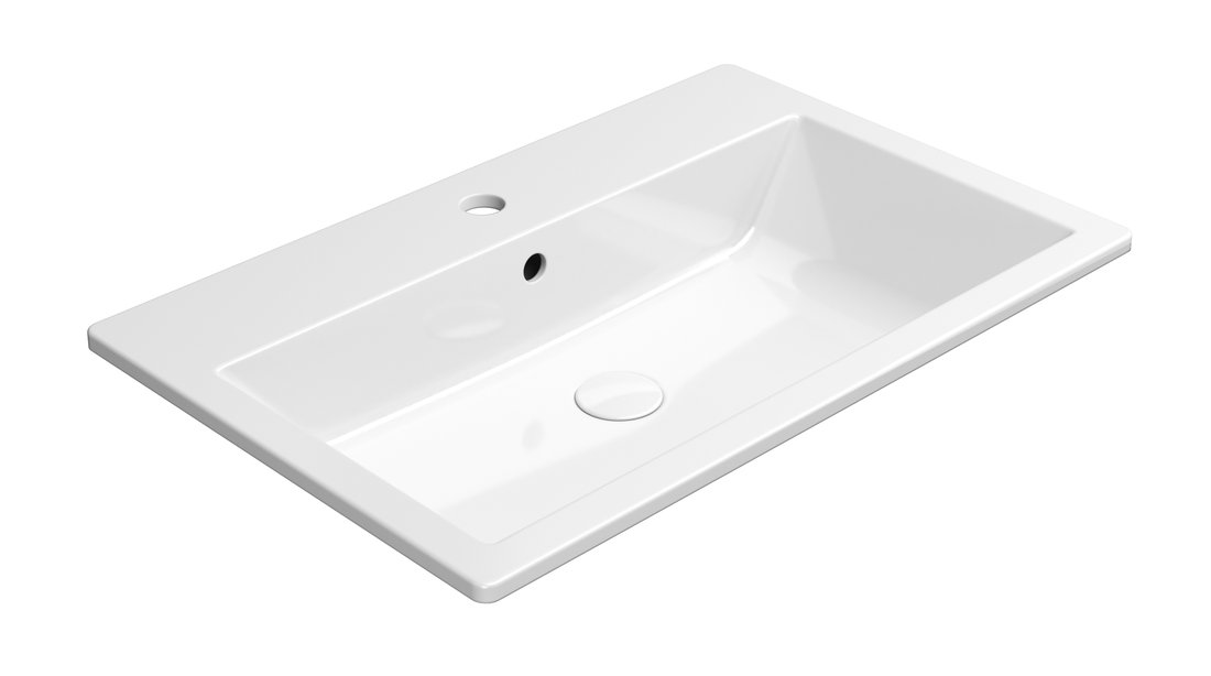 GSI KUBE X keramické umývadlo 70x46cm, zápustné, biela ExtraGlaze 9437111