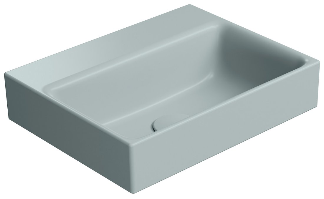 GSI NUBES COLOR NUBES keramické umývadlo 40x32cm, bez otvoru, ghiaccio mat 9684015
