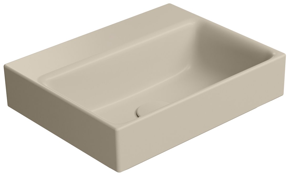 GSI NUBES COLOR NUBES keramické umývadlo 40x32cm, brúsená spodná hrana, bez otvoru, creta mat 96849008