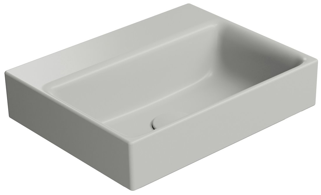 GSI NUBES COLOR NUBES keramické umývadlo 40x32cm, brúsená spodná hrana, bez otvoru, cenere mat 96849017