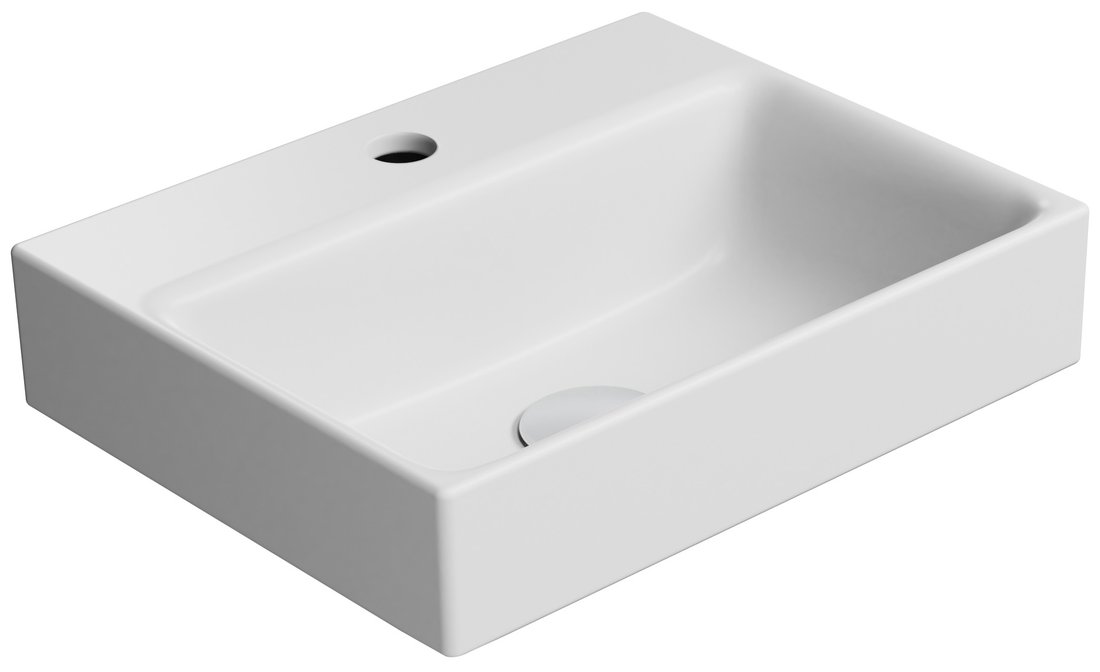 GSI NUBES COLOR NUBES keramické umývadlo 40x32cm, brúsená spodná hrana, biela mat 96849109