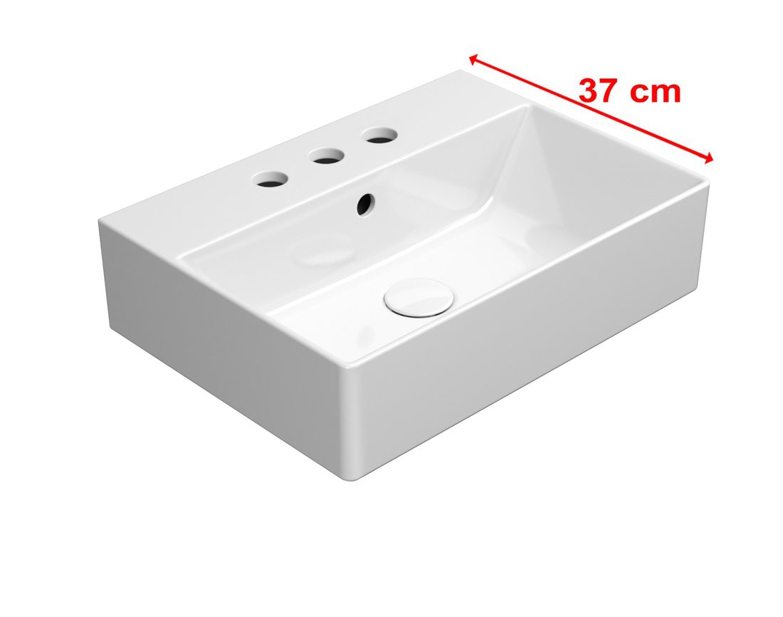 GSI KUBE X keramické umývadlo 50x37cm, 3 otvory, biela ExtraGlaze 9447311