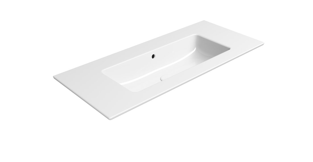 GSI PURA keramické umývadlo Slim 102x46cm, bez otvoru, biela ExtraGlaze 8886011