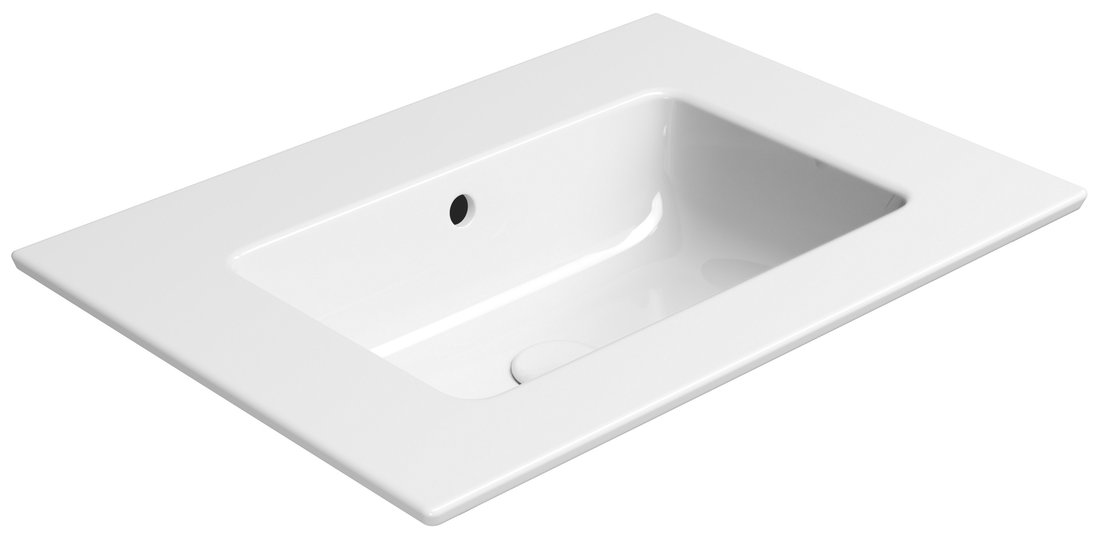 GSI PURA keramické umývadlo Slim 62x46cm, bez otvoru, biela ExtraGlaze 8884011