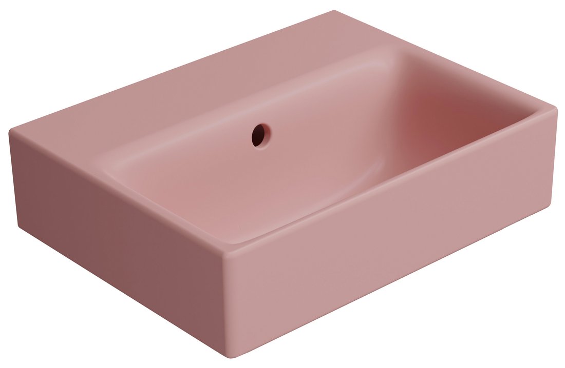 GSI NUBES COLOR NUBES keramické umývadlo 40x32cm, bez otvoru, blush mat 9684024