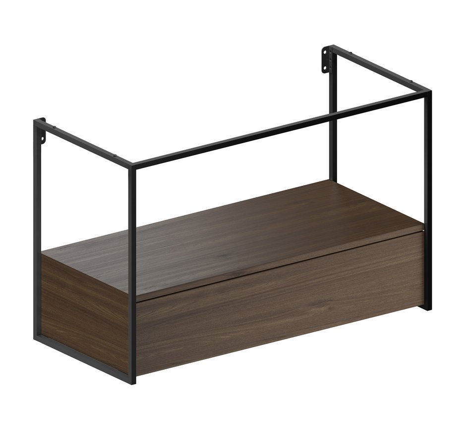 GSI PURA konštrukcia pod umývadlo 102,6x46cm, čierna mat/orech MSAP102N