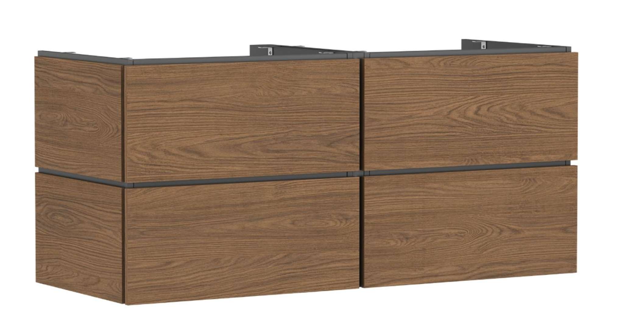 Hansgrohe Xilesa E Umývadlová skrinka, 62x138x55 cm, 4 zásuvky, kašmírový dub 54305550-HG