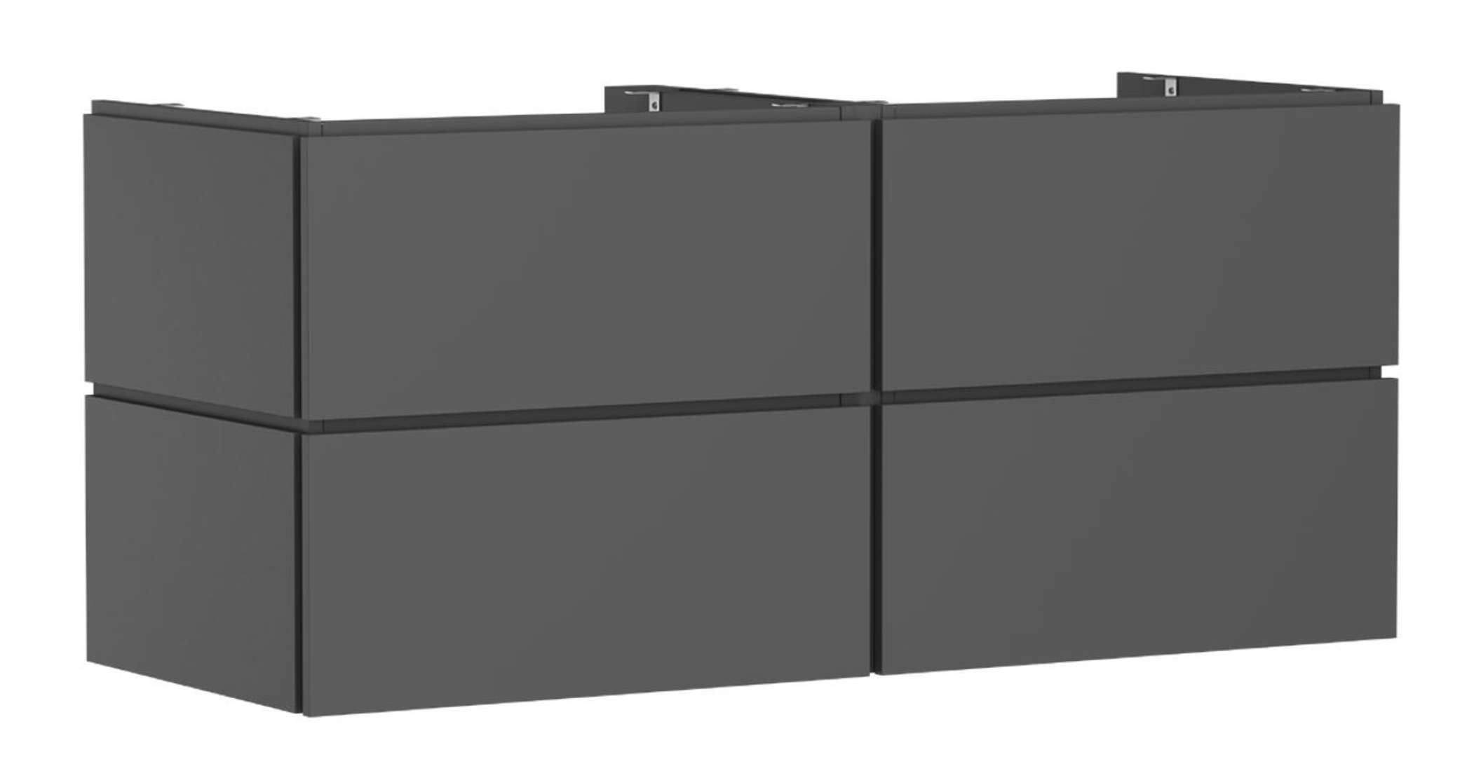 Hansgrohe Xilesa E Umývadlová skrinka, 62x138x55 cm, 4 zásuvky, matná sivá 54305760-HG