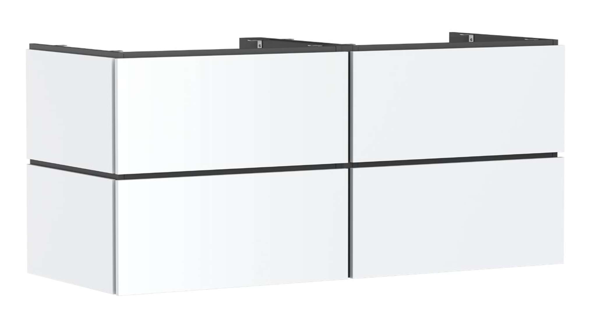 Hansgrohe Xilesa E Umývadlová skrinka, 62x138x55 cm, 4 zásuvky, matná biela 54306700-HG