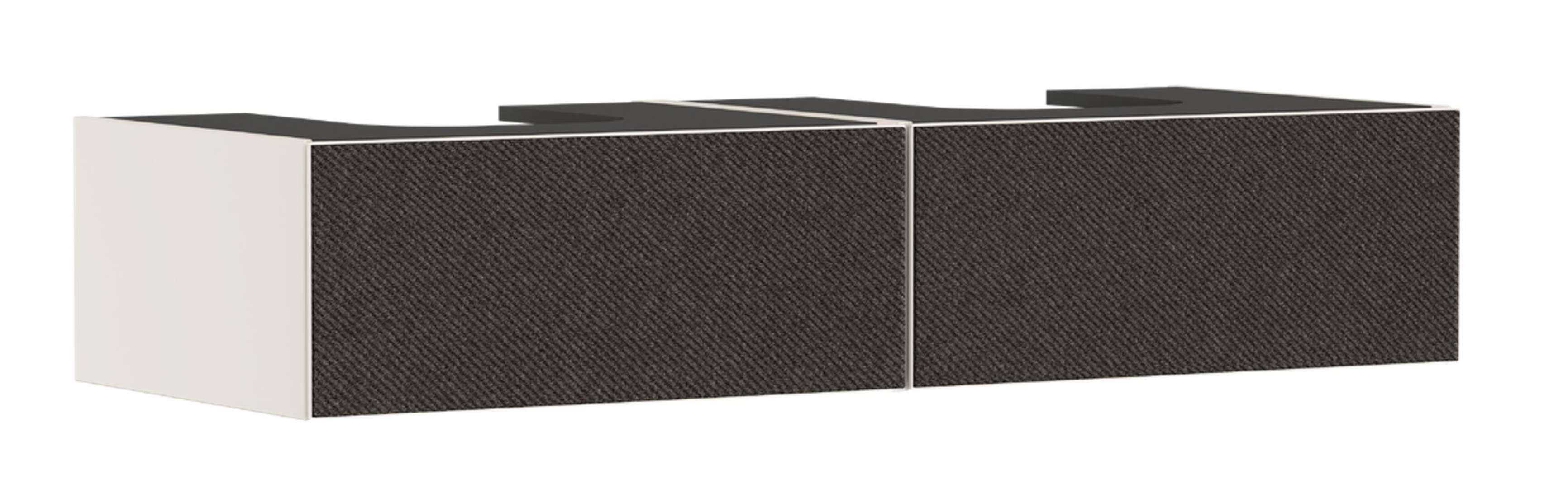 Hansgrohe Xevolos E Umývadlová skrinka, 28x137x55 cm, 2 zásuvky, matná béžová/textilná tmavá sivá 54317660-HG