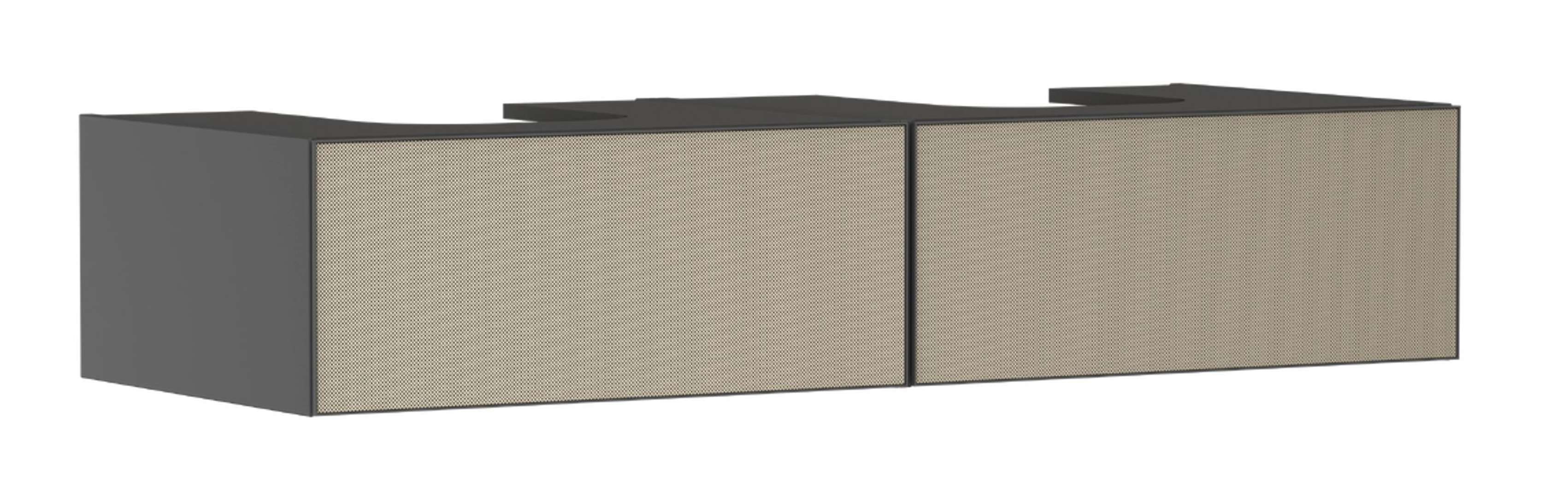 Hansgrohe Xevolos E Umývadlová skrinka, 28x137x55 cm, 2 zásuvky, matná sivá/štruktúrovaný bronz 54318390-HG