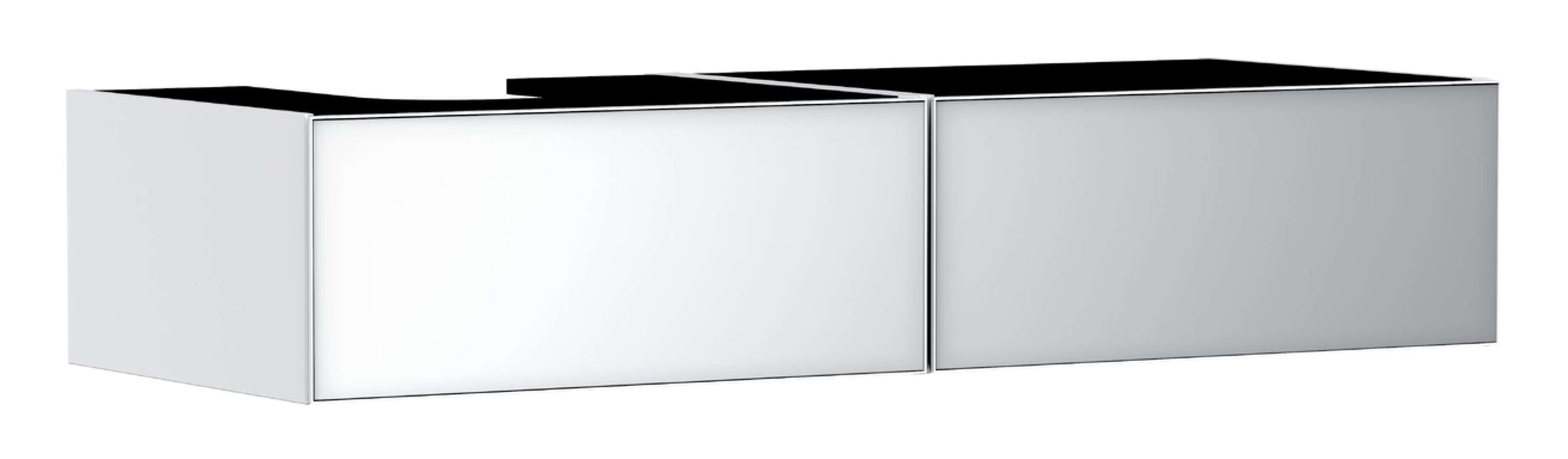 Hansgrohe Xevolos E Umývadlová skrinka, 28x137x55 cm, 2 zásuvky, matná biela/metalická biela 54319320-HG