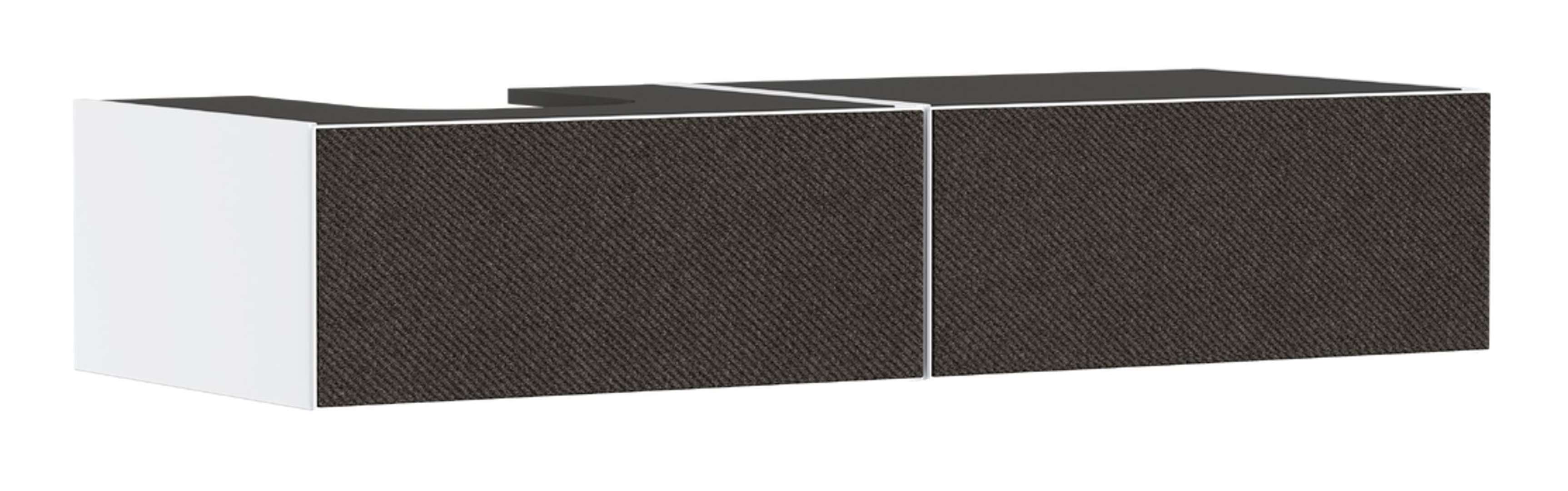 Hansgrohe Xevolos E Umývadlová skrinka, 28x137x55 cm, 2 zásuvky, matná biela/textilná tmavá sivá 54319660-HG