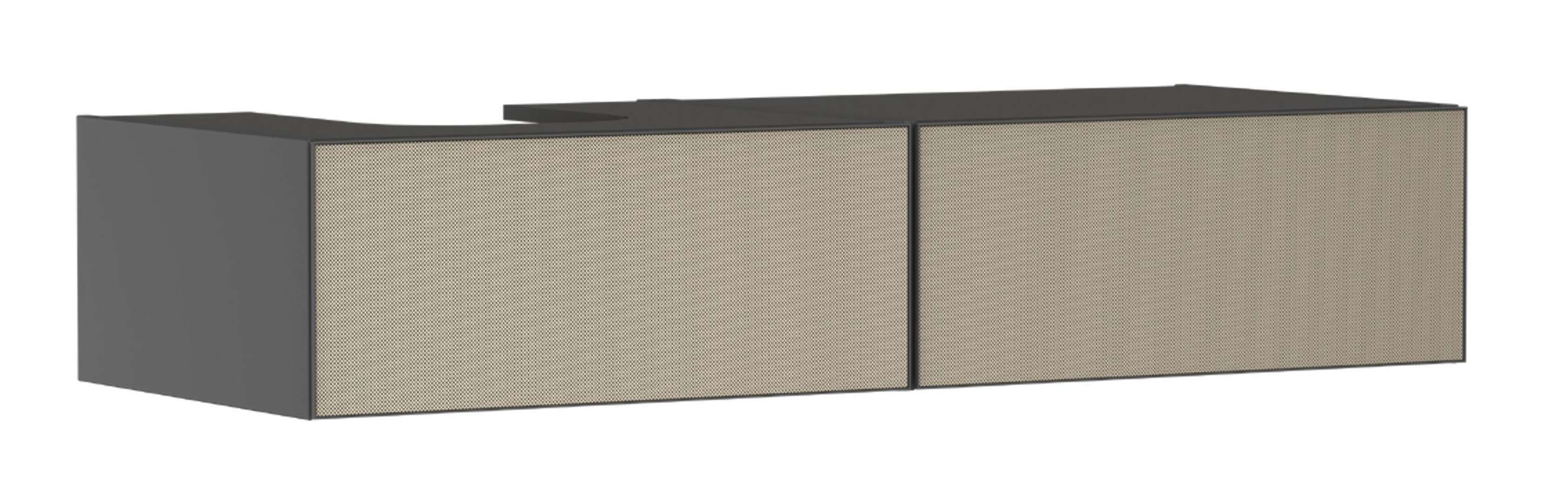 Hansgrohe Xevolos E Umývadlová skrinka, 28x137x55 cm, 2 zásuvky, matná sivá/štruktúrovaný bronz 54321390-HG