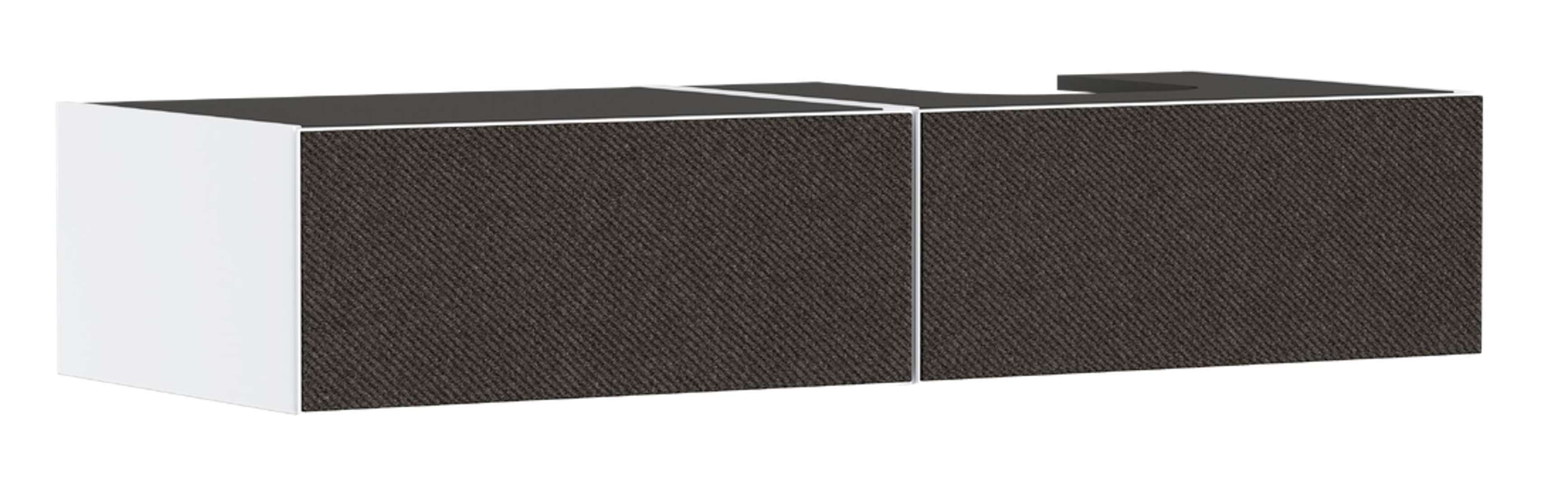 Hansgrohe Xevolos E Umývadlová skrinka, 28x137x55 cm, 2 zásuvky, matná biela/textilná tmavá sivá 54322660-HG