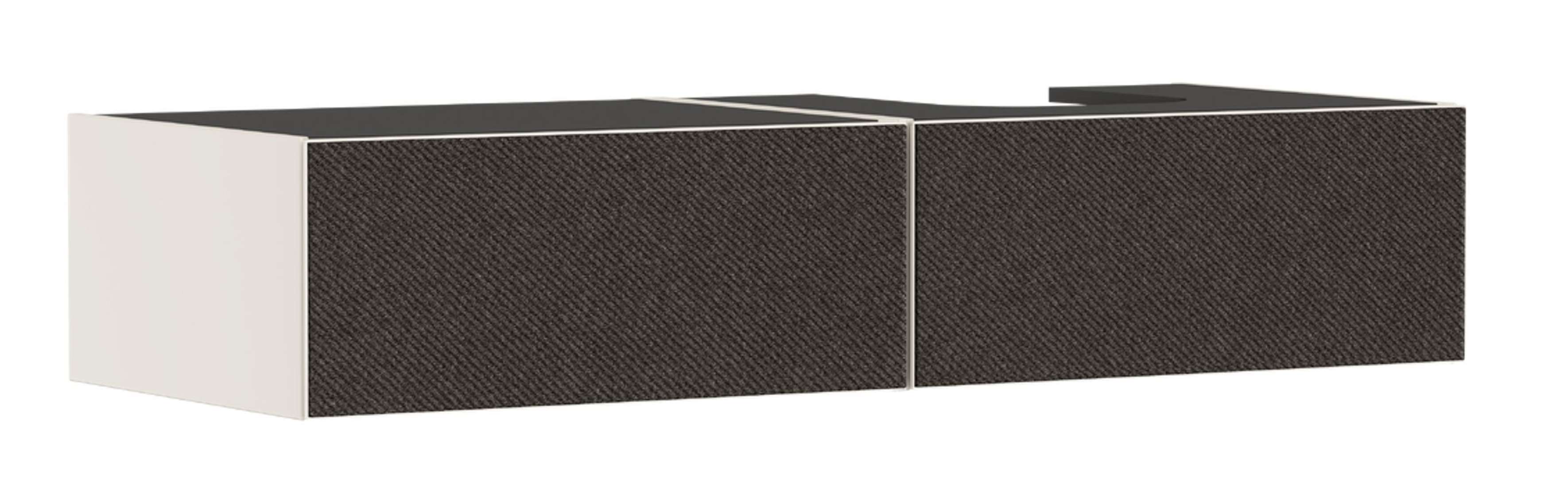 Hansgrohe Xevolos E Umývadlová skrinka, 28x137x55 cm, 2 zásuvky, matná béžová/textilná tmavá sivá 54323660-HG